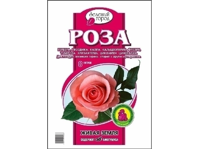 Почвогрунт БиоТек на основе биогумуса Роза 8 л. 